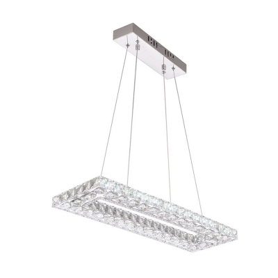 Crystal Linear LED Lighting Fixture Modern Luxury Hanging Lamp in Warm/White/Neutral
