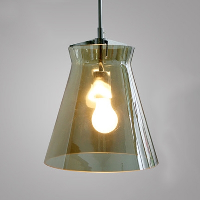 Tapered Pendant Light Simplicity Glass Single Head Suspended Light for Dining Room