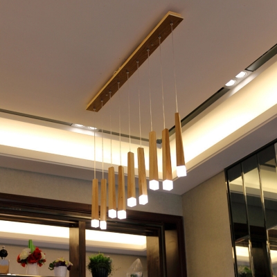 Acrylic Matchstick Shape Suspended Lamp Nordic Style Multi Light Hanging Light for Foyer