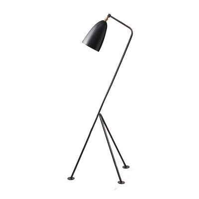 Large Cone Floor Light Designers Style Metal LED Floor Lamp in Black for Living Room
