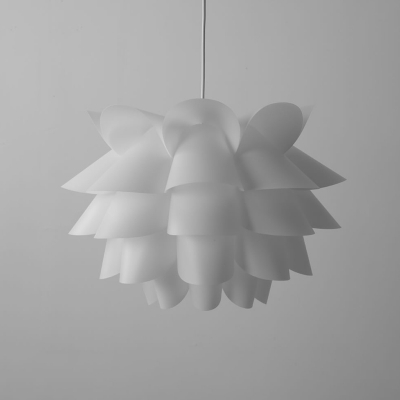 Lotus Lampshade Pendant Light Designers Style Plastic Hanging Light for Living Room