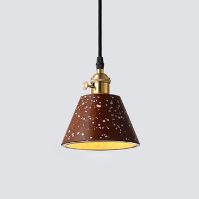 Contemporary Tapered LED Suspended Light Adjustable Concreted 1 Light Suspension Light