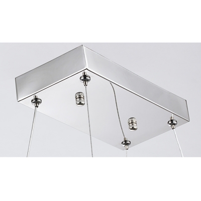 Crystal S Shape LED Suspension Light Modern Fashion Hanging Ceiling Lamp in Chrome