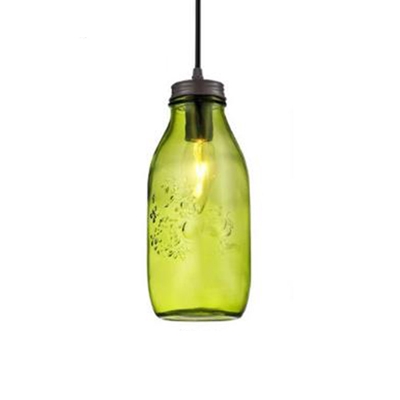 Industrial Hanging Pendant Light in Multicolor, Mason Jar