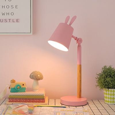 Lovely Tapered Reading Light Macaron Nordic Style Living Room Rotatable Metal 1 Head Desk Lamp