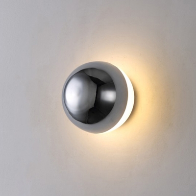 Plastic Eclipse Wall Sconce Contemporary Art Deco Wall Light for Staircase Balcony