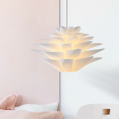 Plastic Lotus LED Hanging Light Contemporary Suspension Light for Exhibition Hall