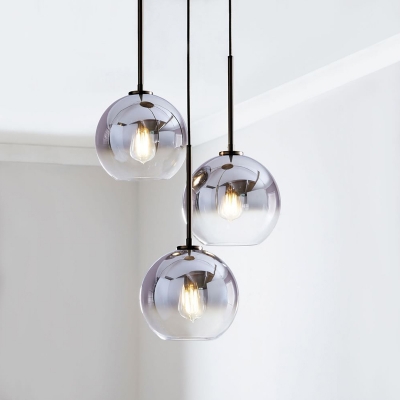 Ball Shade Drop Ceiling Lighting Simplicity Concise Faded Glass 1 Head Pendant Lamp In Silver Beautifulhalo Com - Pendant Lights Drop Ceiling