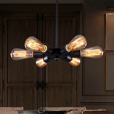 Burst Bulb Style LOFT LED Ceiling Pendant with 6 Lights