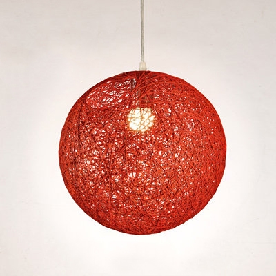 Hand Made Ball Pendant Lamp Colorful Contemporary LED Pendant Lamp for Coffee Shop