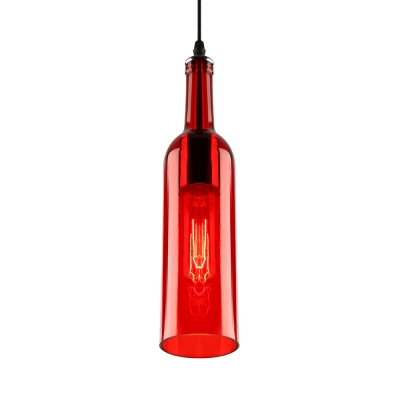 Industrial Pendant Light Liquor Bottle Repurposed