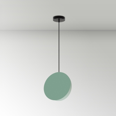 Colorful Simple Disc Suspended Lamp Metal Ceiling Lamp for Children Room Study Room