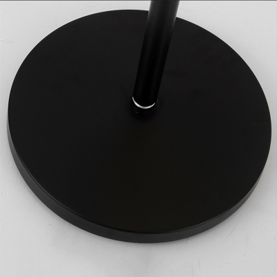 Semicircle Floor Light Modernism Adjustable Metallic Single Light Standing Light in Black