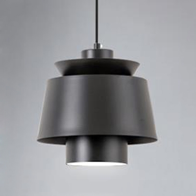 Black Cone Suspended Lamp Designers Style Modern Metal Pendant Light for Bedroom