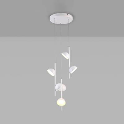 Dome Shade Pendant Lamp Nordic Style Acrylic Multi Light Linear Drop