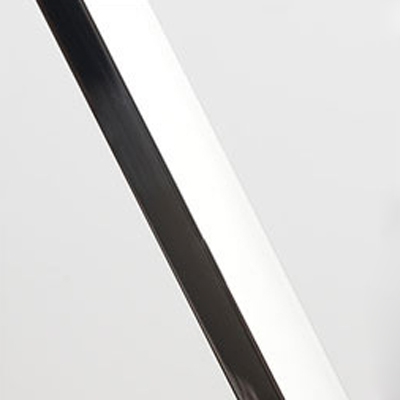 Stainless Rectangle Frame Floor Light Minimalist Single Head Standing Light in Chrome Finish