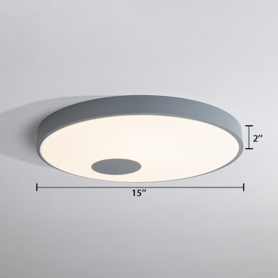 Black/Gray Ultra Thin Ceiling Lamp Modern Fashion Acrylic LED Flush Mount Lighting for Sitting Room