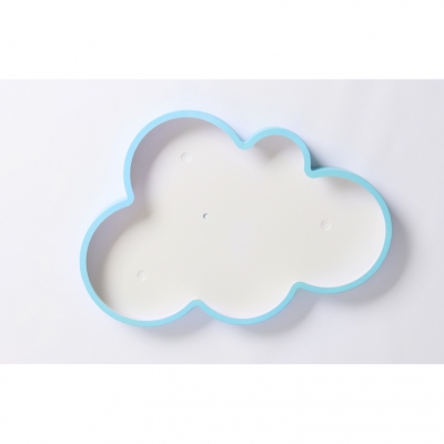 Children Bedroom Cloud Flush Light Modern Acrylic LED Flush Ceiling Light in Blue/Green/Pink/Yellow