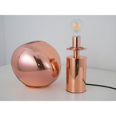 Copper LED Table Lamp Post Modern Designers Style Acrylic 1 Head Decorative Desk Light