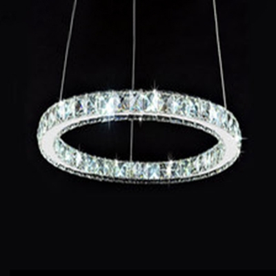 Crystal Circle Ring Hanging Lamp Modern Design Decorative Drop