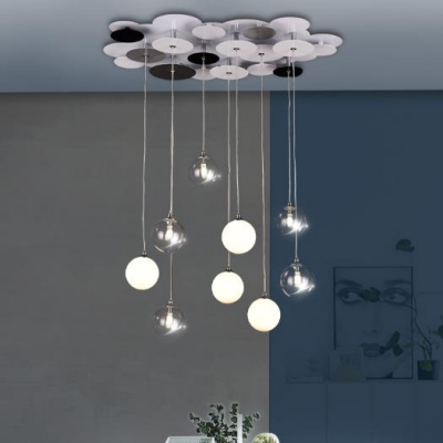 Mini Cluster Pendant Light Modern Design Glass Multi Light Suspension Light for Bedroom