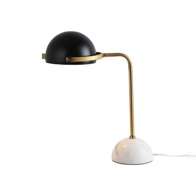 Rotatable Dome Table Light Industrial Modern Metal LED Desk Light with Marble Base