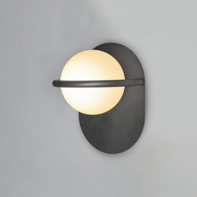 Modern Design Ball Wall Lighting White Glass 1 Head Wall Light Sconce for Sitting Room