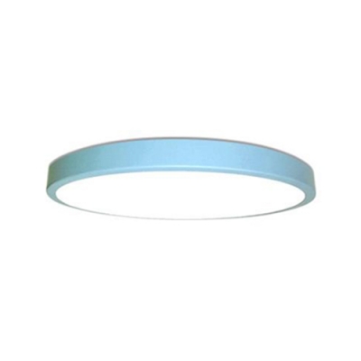Ultra Thin LED Flush Mount Macaron Blue/Gray/White Acrylic Ceiling Light for Living Room