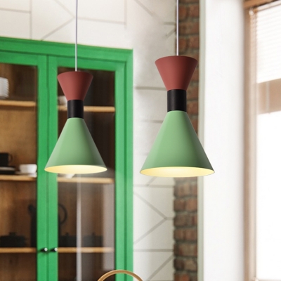 Hourglass Ceiling Pendant Lamp Colorful Nordic Aluminum Single Head Lighting Fixture