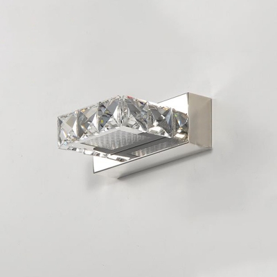 Crystal Square Makeup Light Modernism 1/2/3/4 Heads Lighting Fixture for Mirror Bathroom