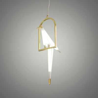 Paper Crane LED Pendant Lighting Post Modern Designers Glass 1 Light Hanging Fixture