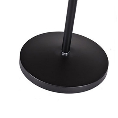 Adjustable 1 Bulb Cone Standing Light Modern Design Metallic Floor Light in Black