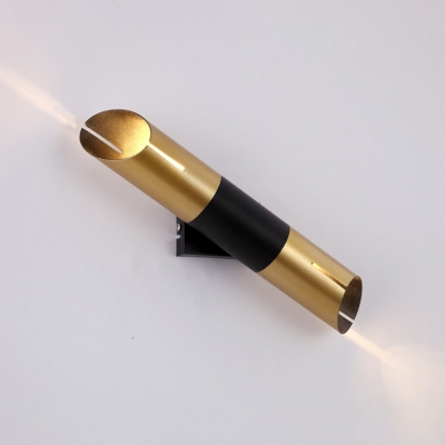 Brass Pipe LED Sconce Lighting Designer Style Metallic Lighting Fixture for Coffee Shop