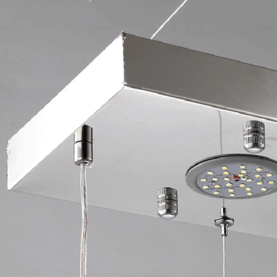 Crystal Vertical Ring Chandelier Modern Fashion LED Suspended Light in Chrome for Living Room