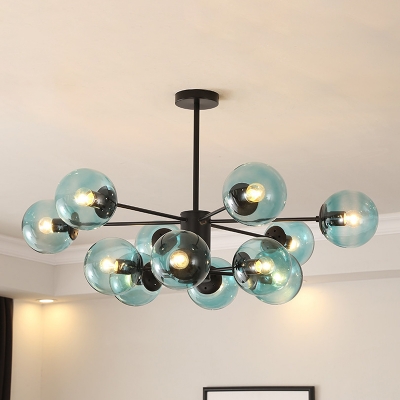 Post Modern Bubble Ceiling Light Metal Multi Light Art Deco Chandelier