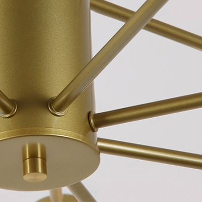 Bubble Suspension Lamp Stylish Vintage Metallic 8 Light Drop Lamp in Gold for Restaurant