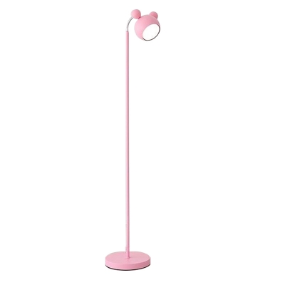 Cartoon Mouse 1 Head Floor Lamp Modern, Hot Pink Floor Lamp