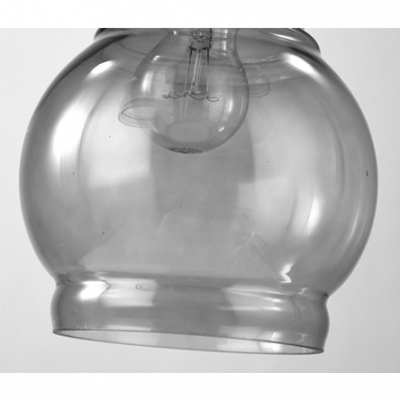 Gourd Ceiling Pendant Lamp Modernism Glass 1 Bulb Decorative Hanging Light in Black Finish