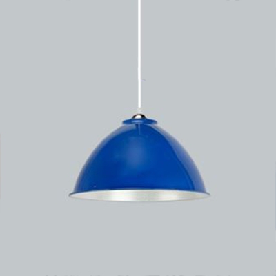 Industrial Contemporary Hanging Lamp with Dome Shade, Multi-color Options, 15.7''