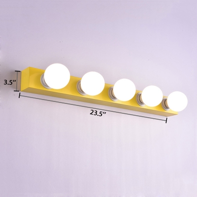 Yellow Open Bulb Vanity Light Modern Versatile DIY Makeup Cosmetic Mirrors Light in Third Gear