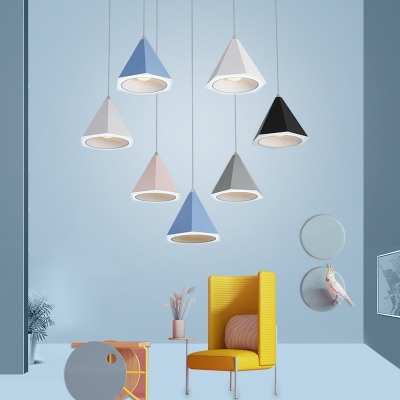 Colorful Cluster Pendant Light Macaron Nordic Style Metal 5 Light/7 Light LED Ceiling Pendant