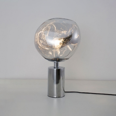 Post Modern Table Lamp Acrylic Single Light LED Desk Lamp in Silver for Study Room