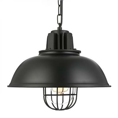 13'' Wide Industrial Style Pendant Lighting with Cage