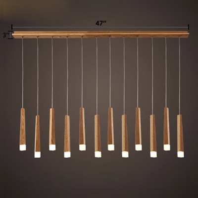 Acrylic Matchstick Shape Suspended Lamp Nordic Style Multi Light Hanging Light for Foyer