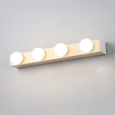 Hollywood Style Mirror Light Modern Acrylic Multi Light Vanity Light in White for Dressing Table