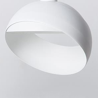 White Dome Ceiling Light Designers Style Rotatable Metallic Suspended Light for Bedroom