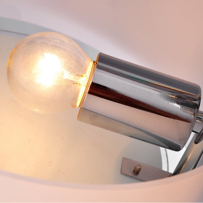 Drum Semi Flush Light Fixtures Modern Fashion Acrylic 5 Lights Semi Flush Chandelier in White