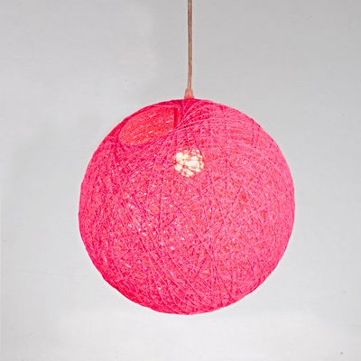 Hand Made Ball Pendant Lamp Colorful Contemporary LED Pendant Lamp for Coffee Shop