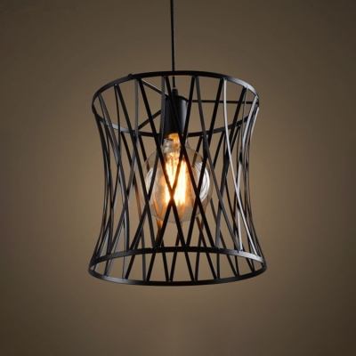 Industrial Hanging Pendant Light in Nordic Style with Novelty Wire Net Metal Cage