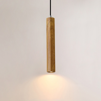 Slim Tube Hanging Light Contemporary Concrete Ceiling Pendant